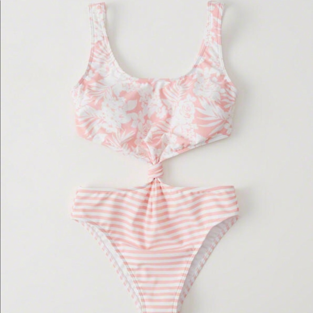 Knot Front One Piece Swimsuit